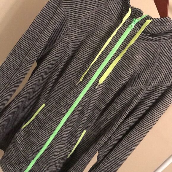 Lukka Black Stripe Zip Hooded Jacket - Size XL - Picture 2 of 8